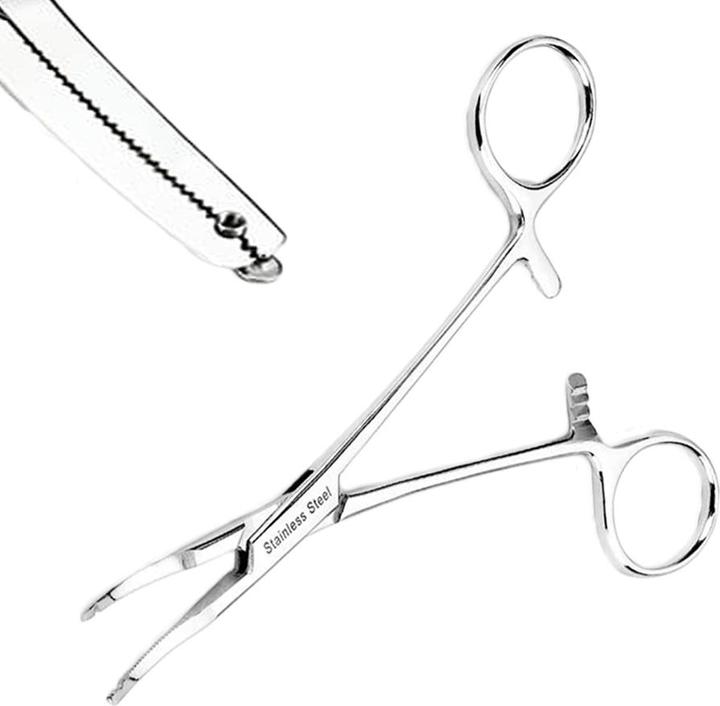 Actual product image Star Piercing Dermal Anchor Halteklemme gebogen (Nr. 1) (without brass, Surgical steel 316L)