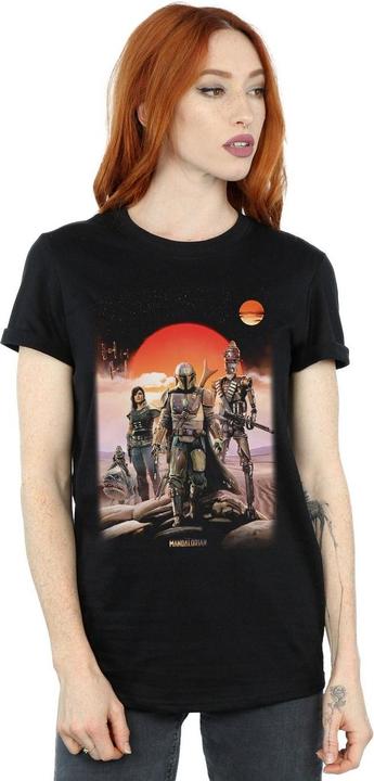 Immagine prodotto Star Wars The Mandalorian Warriors Maglietta Ampia Donna (3XL)
