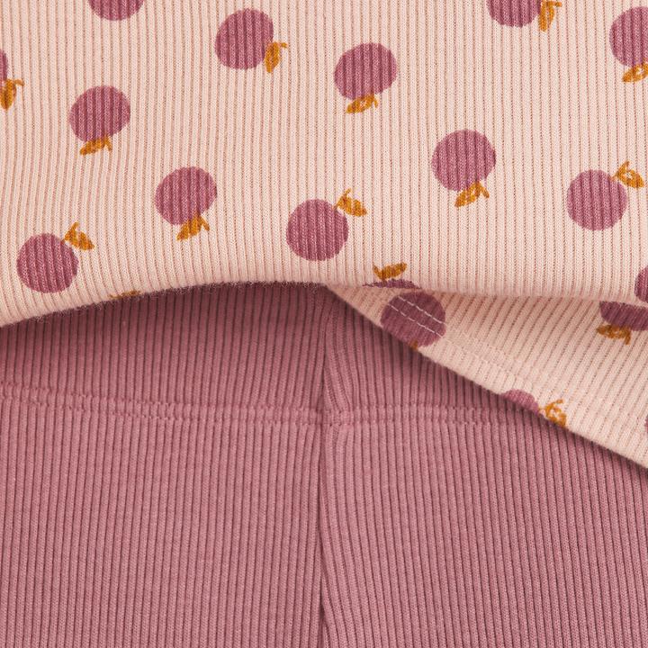 Actual product image La Redoute Collections 2-pack of ribbed pyjamas with apple pattern (140)