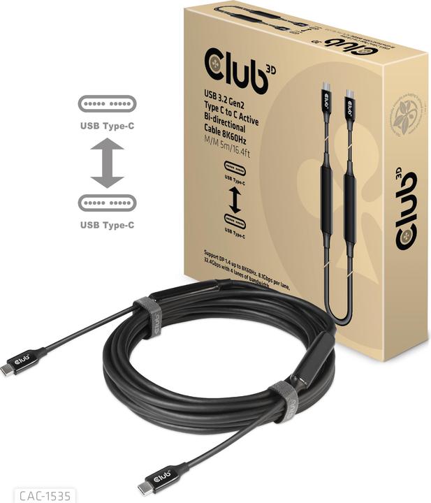 Actual product image Club 3D C - C (5.50 m, USB 3.2 Gen 2)