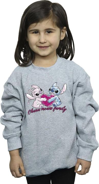 Produktbild Disney Lilo And Stitch Ohana Heart With Angel Sweatshirt Mädchen (128)