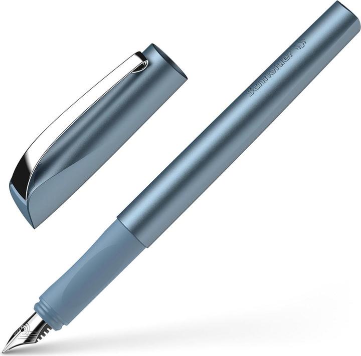 Image du produit Schneider 168623 Ceod Shiny Stylo (pour droitiers et gauchers, plume M, cartouche d'encre incluse bleu roi (Bleu, 1 x)