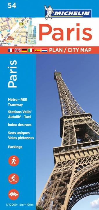 Produktbild Michelin Karte Stadtplan Paris