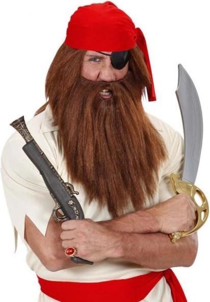 Image du produit Widmann Perruque brune avec barbe (Taille unique)
