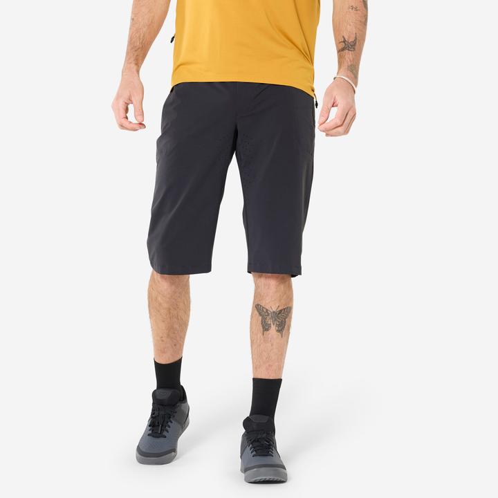 Produktbild Rockrider Velohose kurz atmungsaktiv Unisex schwarz (XS)