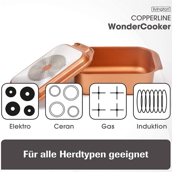 Produktbild Livington Copperline Wonder Cooker (Bräter + Schmortopf, Aluminium)