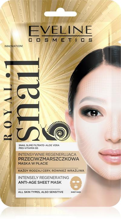 Actual product image Eveline Royal Snail Intensely Regenerating Anti-Age Sheet Mask Intensive regenerating anti-wrinkle (1000 ml)