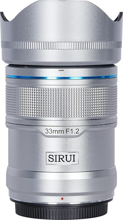 Immagine prodotto Sirui Obiettivo Sniper 33 mm F1.2 APSC con messa a fuoco automatica (attacco Sony-E, argento) (Sony E, APS-C / DX)