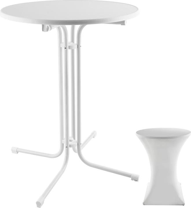 Immagine prodotto tectake Tavolo alto Eren pieghevole con copertura 90 x 110 cm (80 x 80 x 110 cm)