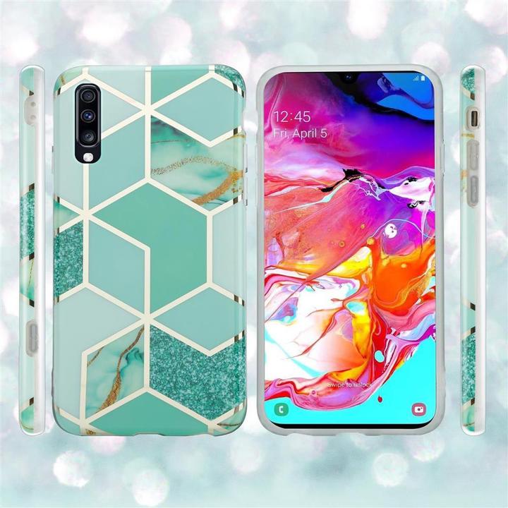Produktbild Cadorabo IMD TPU Bunter Marmor Cover (Samsung Galaxy A70, Samsung Galaxy A70S)