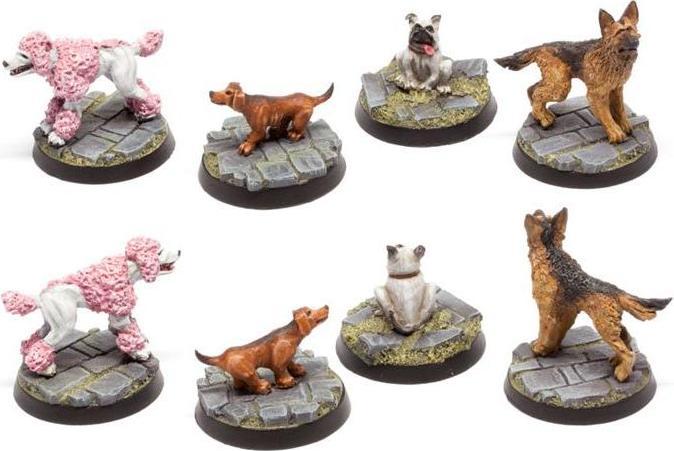 Produktbild Tabletop-Art Miniaturen-Set Hunde – Set 3 4 Teile (Metall)