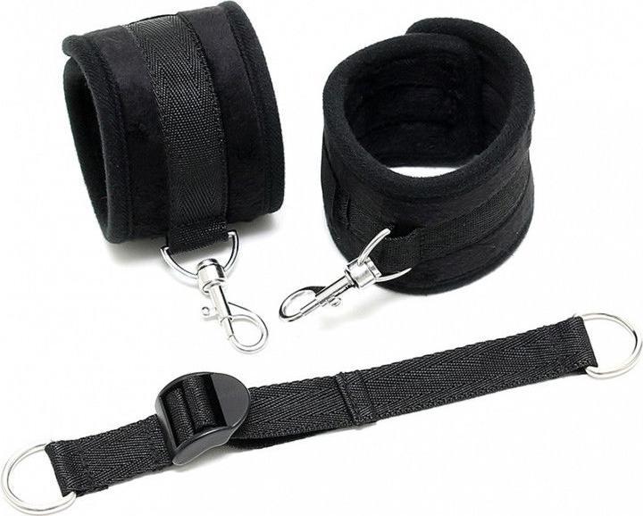 Actual product image Rimba Soft bondage ankle cuffs with spreader strap