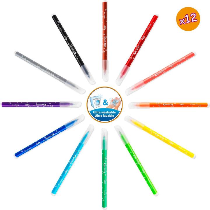 Image du produit Bic Kids Coloring Case avec autocollants (Multicolore, 64 x)