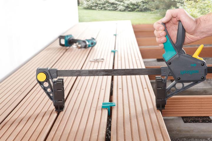 Immagine prodotto wolfcraft wolfcraft 1 Montagezwinge für Terrassendielen (450 mm)