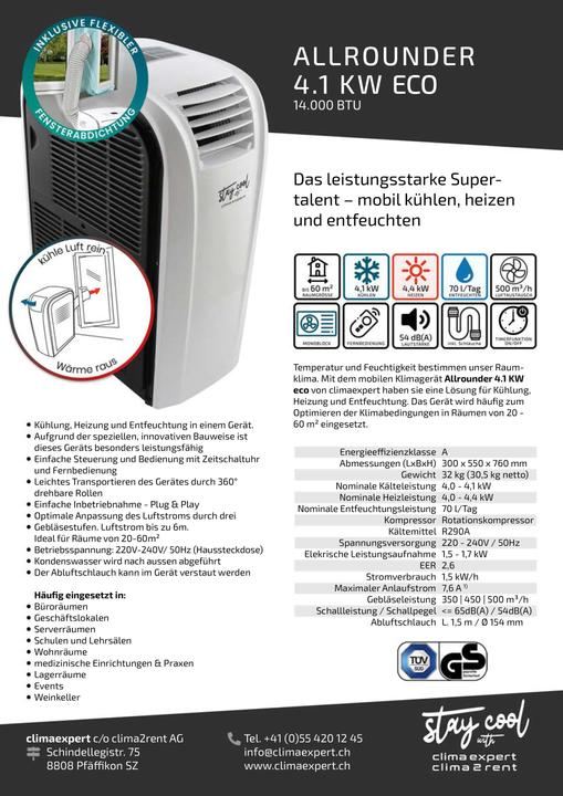 Produktbild Climaexpert Allrounder 4.1 Eco (60 m², 14000 BTU/h)