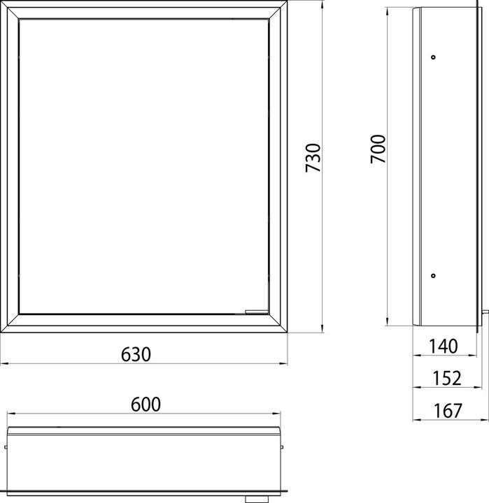 Produktbild Emco prime Facelift Lichtspiegelschrank, 600 mm, 1 Tür, Anschlag links, Unterputzmodell, 9497
