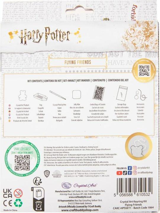 Immagine prodotto Craft Buddy Amici volanti, portachiavi in cristallo 3 pezzi