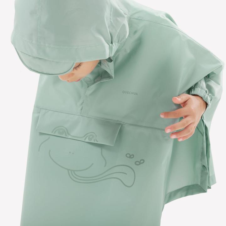 Produktbild Quechua Poncho Regencape Kinder Gr. 92–116 Bergwandern - MH100 grün