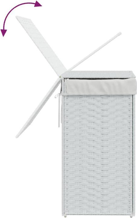 Immagine prodotto VidaXL Cesto per biancheria con coperchio Bianco 46x33x60 cm Poly