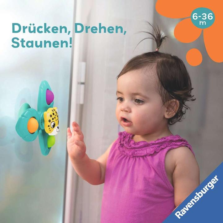 Produktbild Ravensburger 4868 play+ Pop-it Spinner: Leopard, Saugnapf-Spielzeug, Silikon-Spielzeug