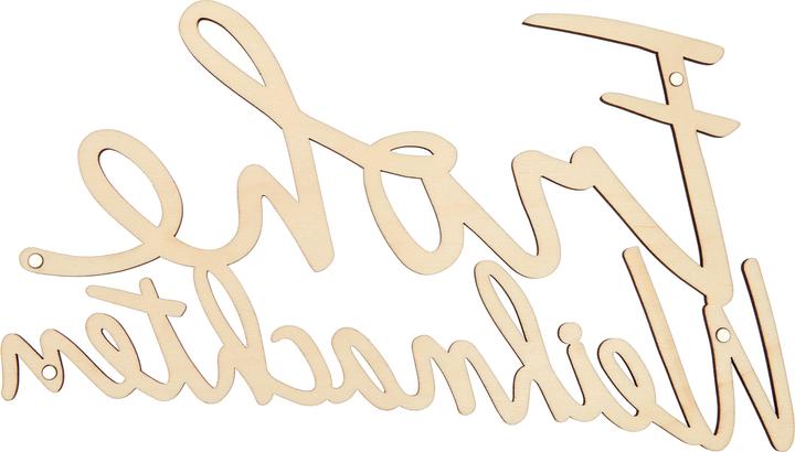 Immagine prodotto Rico Design Scritta in legno "Buon Natale", magnetica per anelli in metallo Ø 25 cm