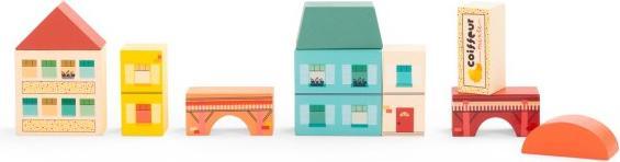 Actual product image Moulin Roty Village building blocks (34 pieces), Avenue du Moulin