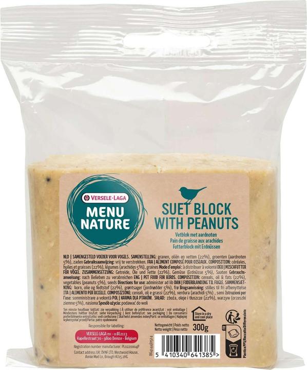 Versele Laga Vogelfutter MN Futterblock m. Erdnüssen 300 g (1 x, 0.30 kg)