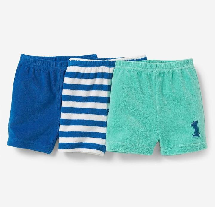 Image du produit La Redoute Collections Lot de 3 shorts en éponge (74, Lot de 3)
