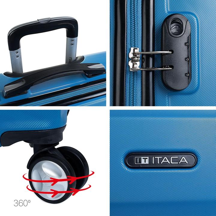 Actual product image Itaca Hartschalenkoffer-Set für Reisen (65 l, Hand luggage (up to 50 litres), M (50 - 90l))