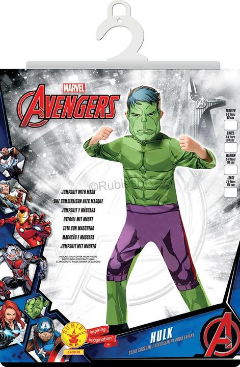 Image du produit Rubies Costume Hulk Avengers Classic pour enfants (L)