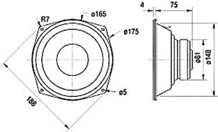 Image du produit Visaton Woofer HiFi WS 17 E, 8 Ohm