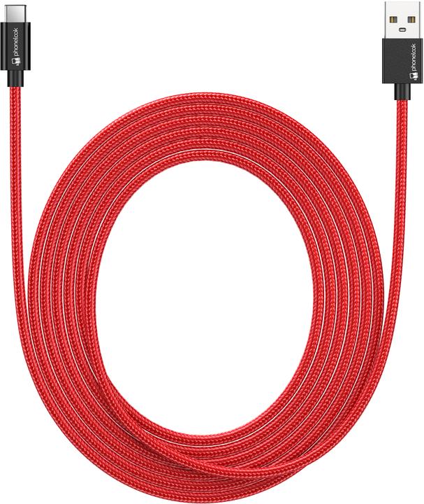 Immagine prodotto PhoneLook Cavo di ricarica lungo (3 metri) da USB-C a USB-A in nylon (3 m)