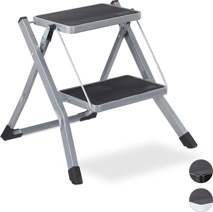Image du produit Relaxdays Escabeau pliable, 2 marches (Escabeau, 50 cm)