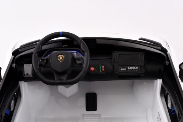 Actual product image Es-toys Electric children's car "Lamborghini Aventador SVJ Xago 2 seater" - licensed -MP3, leather seat (12 V)