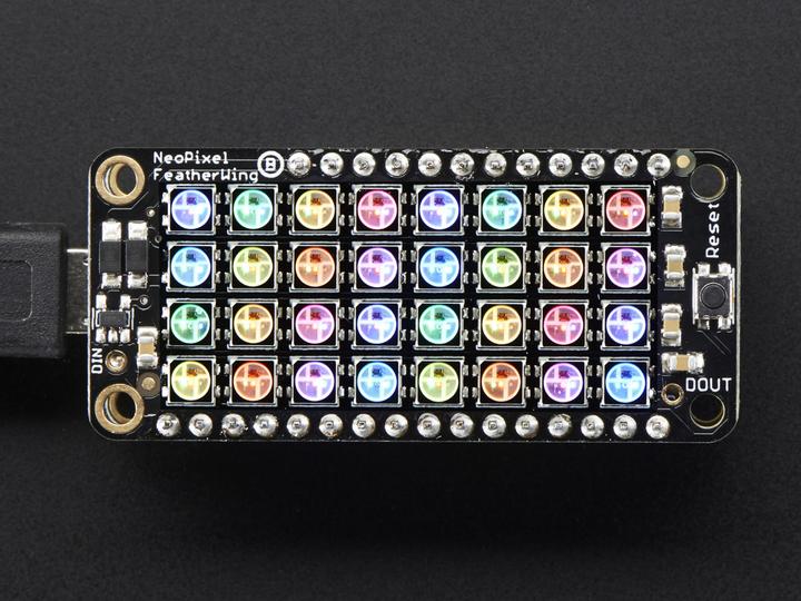 Actual product image Adafruit NeoPixel FeatherWing 4x8 RGB LED Add-on