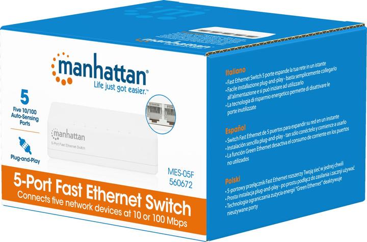 Immagine prodotto Manhattan Interruttore 5Port Fast Ethernet (5 Porti)