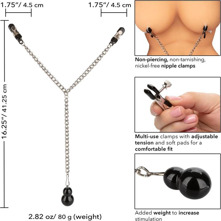Actual product image CalExotics Weighted Nipple Clamps