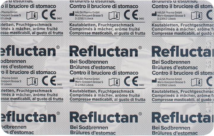Nährwerte und Zutaten Refluctan Kautablette Frucht (48 Stück, 284.31 ml, 94 g)