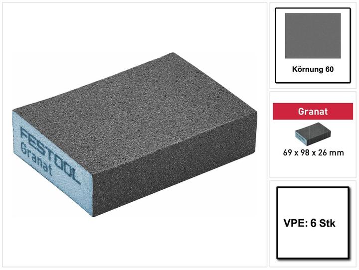 Actual product image Festool Grinding block 69x98x26 60 GR/6 (60)