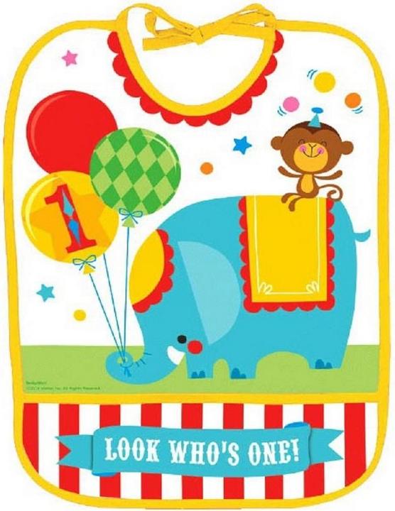 Actual product image Fisher-Price Circus Animal 1st Birthday Bib (12 months)