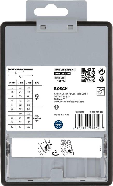 Image du produit Bosch Professional Zubehör Assortiment de forets hélicoïdaux PRO Metal HSS-G, 10 pcs. (6 mm, 1 mm, 10 mm, 7 mm, 3 mm, 5 mm, 8 mm, 9 mm, 2 mm, 4 mm)