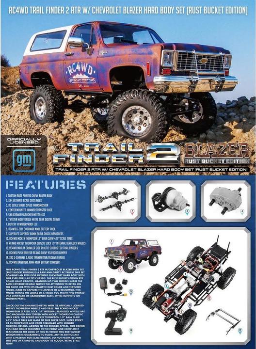 Image du produit Rc4Wd Scale Crawler TF2 Chevy Blazer Rust Bucket, 1:10, RTR (RTR Prêt à fonctionner)