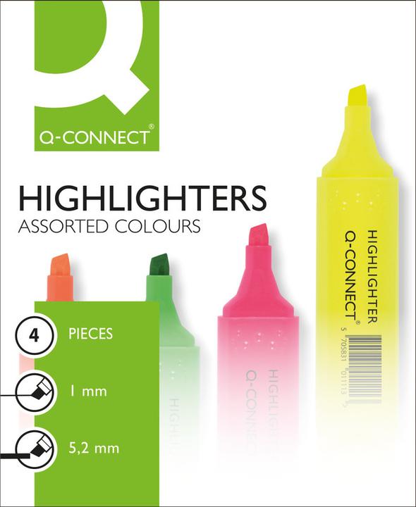 Image du produit Q-Connect Surligneur Economy (Multicolore, 1 mm, 4 x)