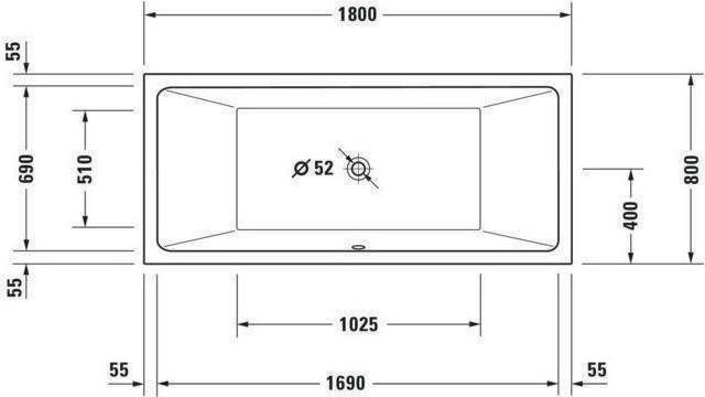 Produktbild Duravit Whirlwanne VERO AIR 180x80 Einbauversion 2 RS we Air-System