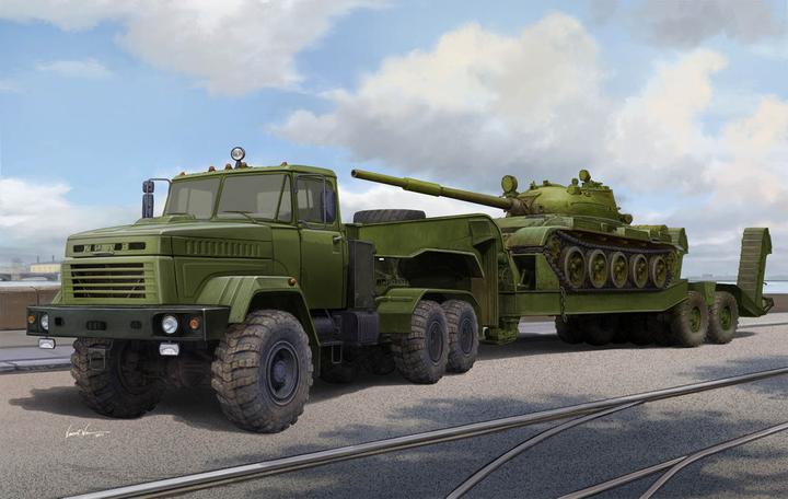 Actual product image Hobby Boss Ukraine KrAZ-6446 Tractor w.MAZ/ChMZAP- 5247G semitrailer