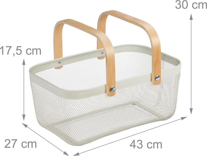 Actual product image Relaxdays Wire basket (1 x, 43 x 27 x 17.5 cm)