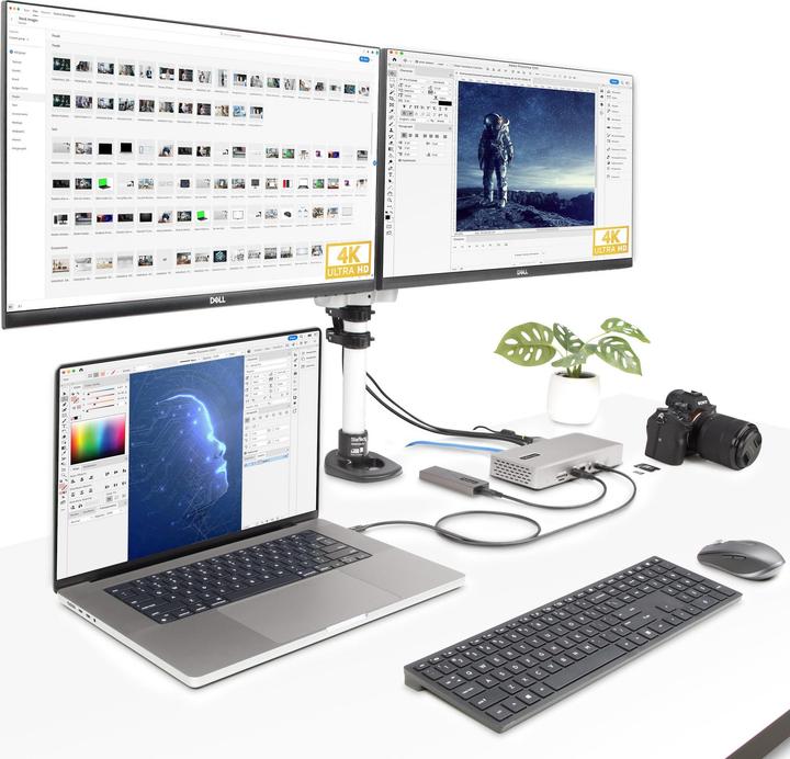 Immagine prodotto StarTech com 132UE-TB4USB4DOCK, Cablato, Thunderbolt 4, 98 W, 3,5 mm, 10,100,1000,2500 Mbit/s, 2.5GB (Thunderbolt, 7 Porti)