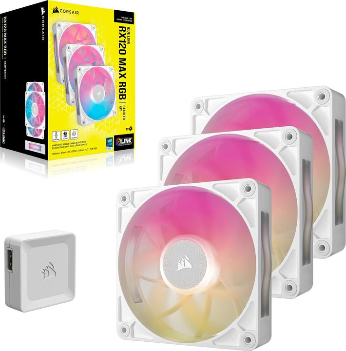 Actual product image Corsair iCUE LINK RX120 MAX RGB (120 mm, 3 x)