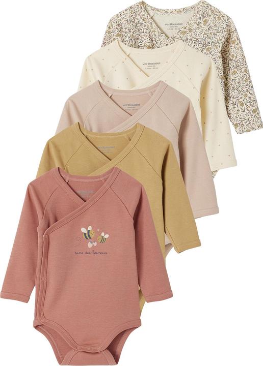 Produktbild Vertbaudet Bio-Kollektion: 5er-Pack Baby Wickelbodys mit langen Ärmeln (50)