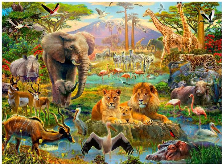 Produktbild Ravensburger Tiere des Savannah-Puzzles (200 Teile)